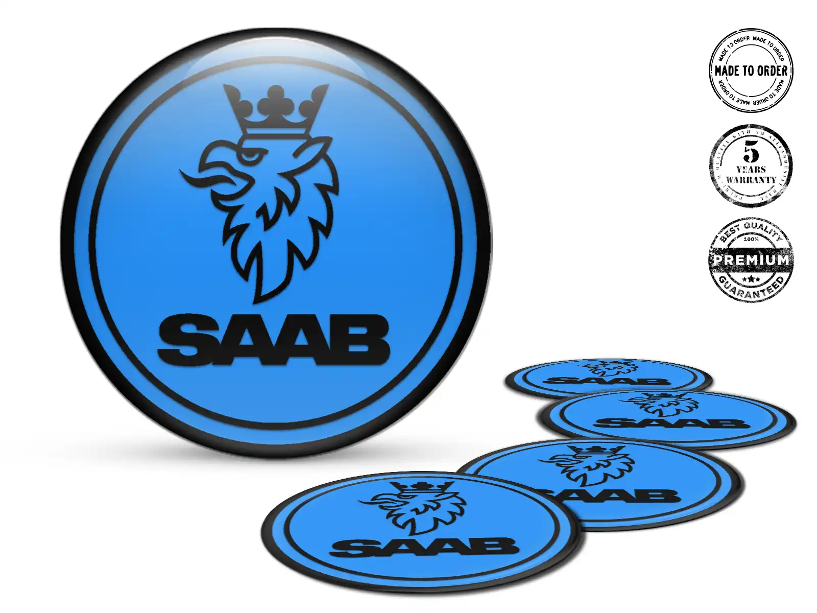 Saab Radaufkleber Hochglanz Plasma Flow Core